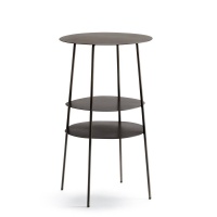 Столик Прикроватный из металла цвета серый металлик Fractale единый размер серый AM.PM  фото, kupilegko.ru